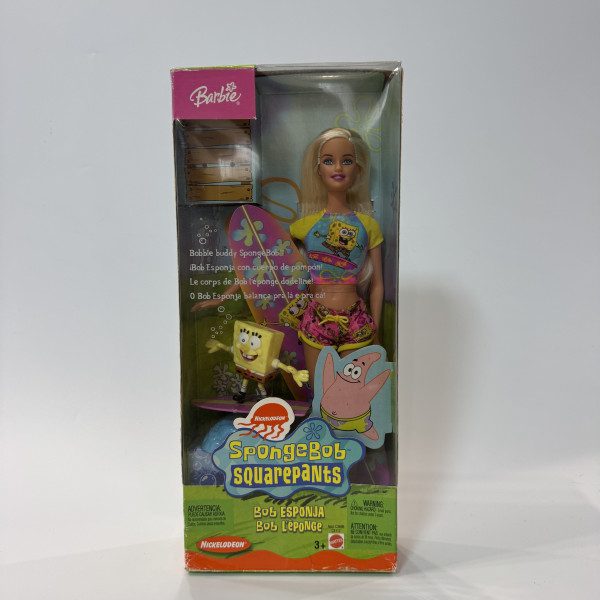 Doll Barbie and Bobble Buddy SpongeBob