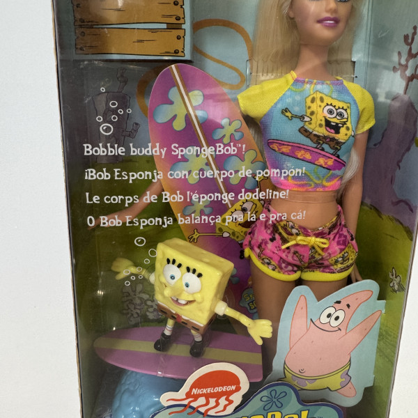 Doll Barbie and Bobble Buddy SpongeBob