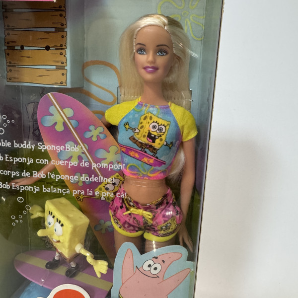 Doll Barbie and Bobble Buddy SpongeBob