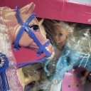 Doll Western Stamp Horse and Barbie