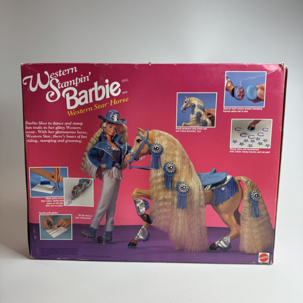 Doll Western Stamp Horse and Barbie