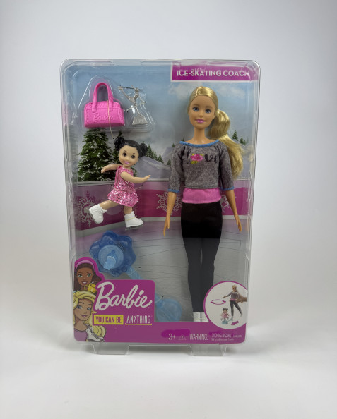 Doll Barbie “Ice Skating Coach” and Kelly