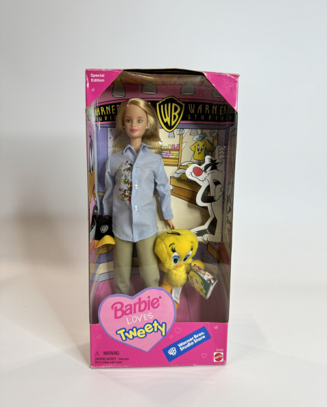 Doll Barbie loves Tweetie